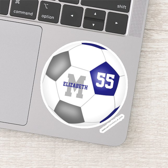 blue grey team colours girls boys soccer (Detail)