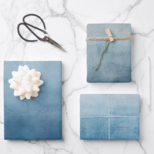 Blue Grey Texture Wrapping Paper Sheet