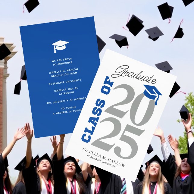 Blue Grey University College Graduation Announcement (Creator Uploaded)