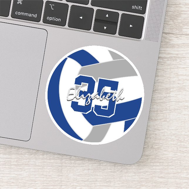 blue grey volleyball team colours personalised (Detail)