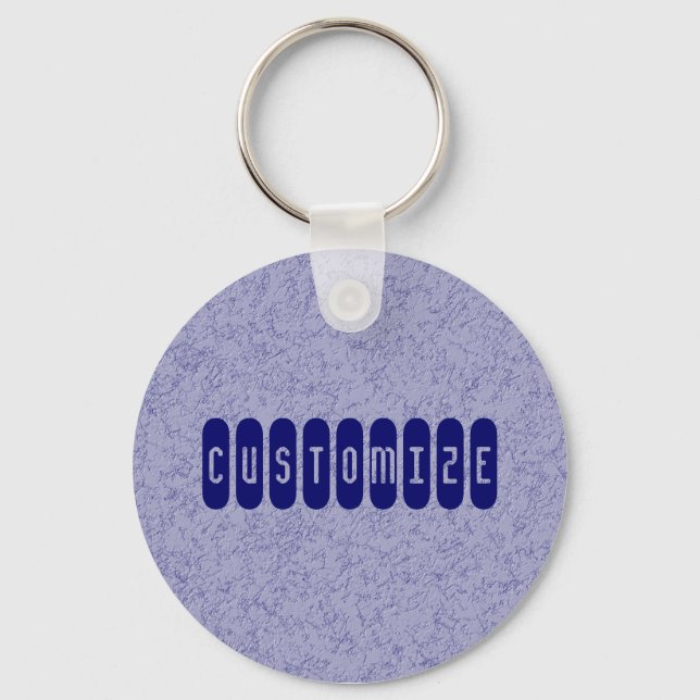 Blue Grey Wall - Template Key Ring (Front)
