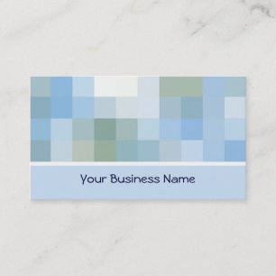 Blue, Grey, White Abstract Business Card