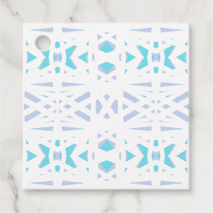 Blue Grey White Pastel Deco Pattern Baby Boy Gift Favour Tags