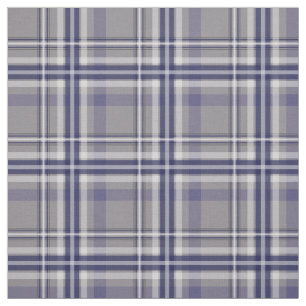 blue grey white plaid fabric