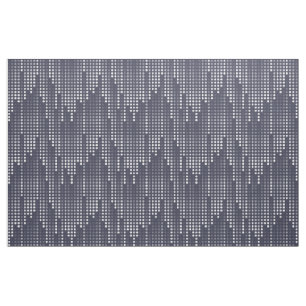 Blue-Grey White Polka Dots Matrix Patterned Fabric