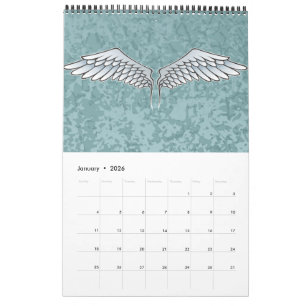 Blue-grey wings calendar