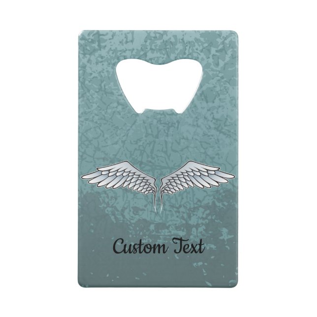 Blue-Grey Wings Credit Card Bottle Opener (Front)