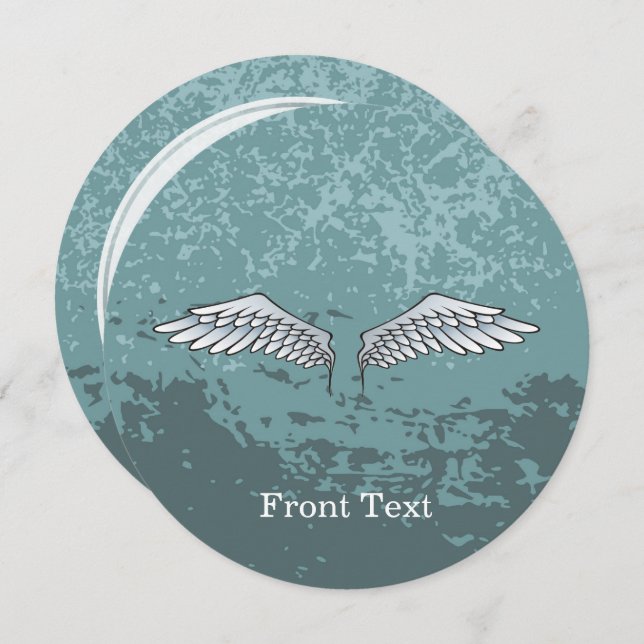 Blue-grey wings invitation (Front/Back)