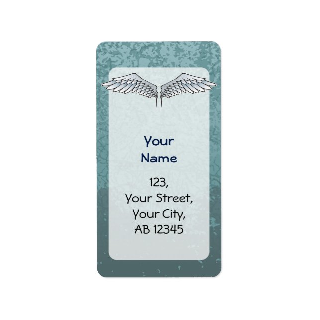 Blue-grey wings label (Front)