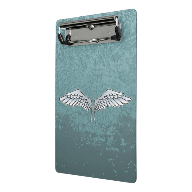 Blue-grey wings mini clipboard (Angled2)