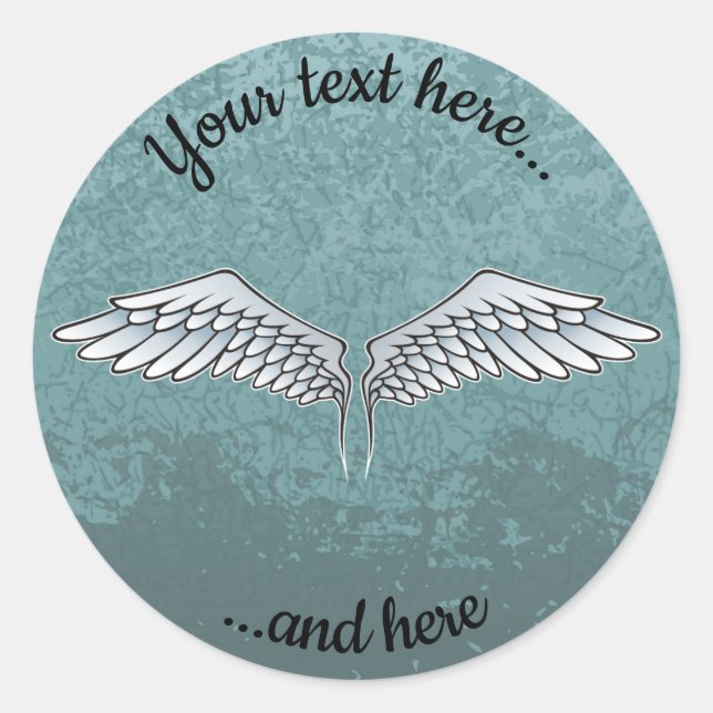 Blue-Grey Wings Sticker (Front)