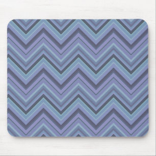 Blue-grey zigzag stripes mouse mat