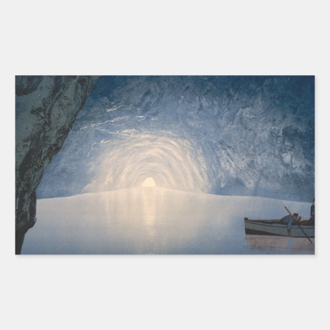 Blue Grotto, Island of Capri, Campania, Italy Rectangular Sticker (Front)