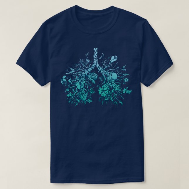 Blue Growing Lungs T-Shirt (Design Front)
