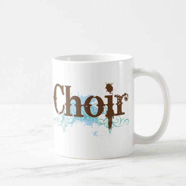Blue Grunge Choir Logo Gift Coffee Mug (Right)