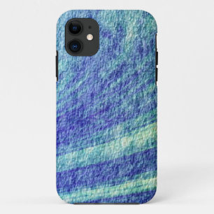 Blue grunge texture wall background iPhone 11 case