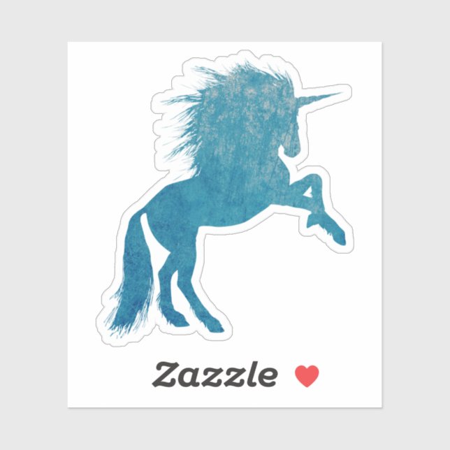 Blue Grunge Unicorn (Sheet)
