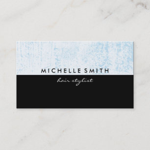 Blue Grunge with Plain Black Business Card