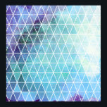 Blue Grungy Geometric Triangle Design Poster<br><div class="desc">This fabulous geometric design blends colour with pattern to make a stunning piece of art. The faded blue-purple design has a grungy feel with a hard lined geometric pattern.</div>