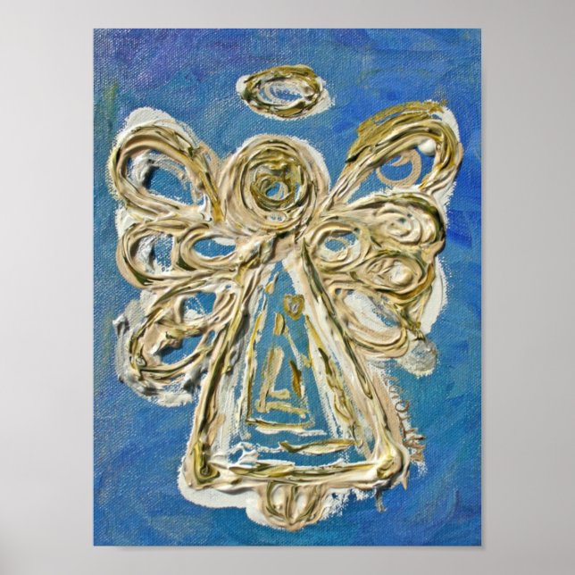 Blue Guardian Angel Poster Art Prints (Front)