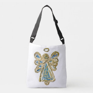 Blue Guardian Angel Purse Art Cross Body Bag