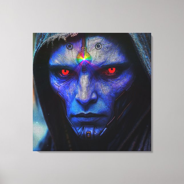 Blue Guardian of the Galaxy Canvas Print (Front)