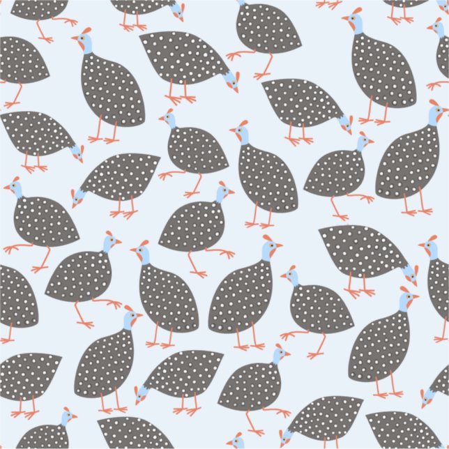 Blue Guinea Fowl Pattern (Front)
