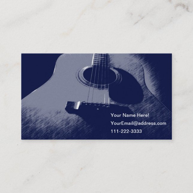 Blue Guitar Business Card (Front)