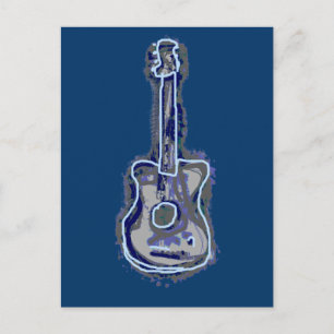 Blue Guitar Music instrument Postcard