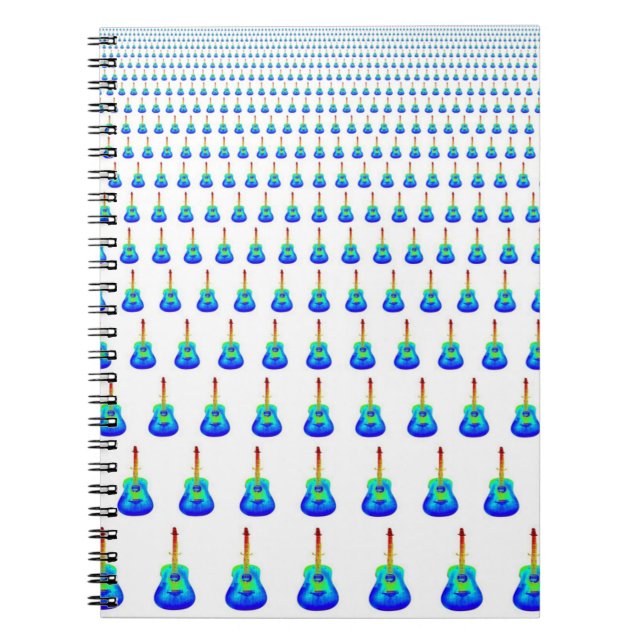 Blue Guitars Spiral Notebook (Front)