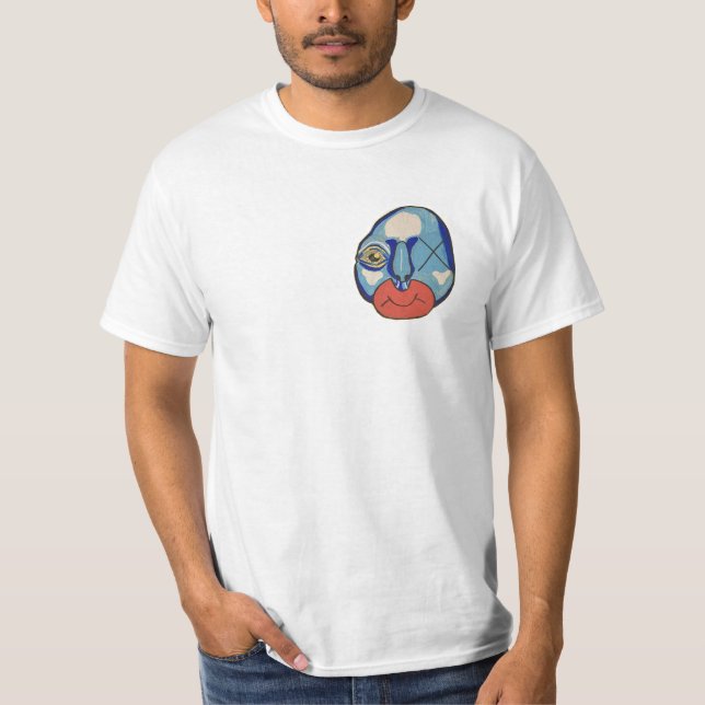 Blue Guy mixed media  T-Shirt (Front)