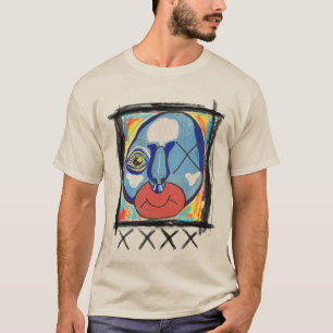 Blue Guy mixed media T-Shirt