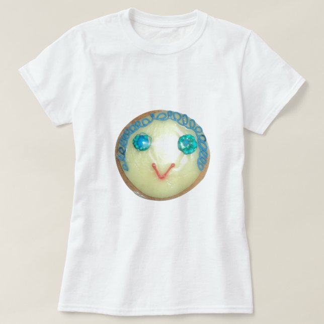 Blue Hair Emoji Art Print/Graphic T-Shirt (Design Front)