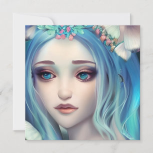 Blue Haired Fairy   Fantasy Art