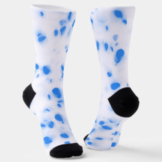 Blue Halftone Polka Sustainable Premium Crew Socks