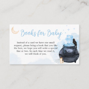 Blue Halloween A Baby is Brewing Books for Baby Enclosure Card