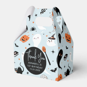 Blue Halloween Birthday Party Favour Box