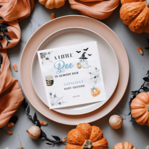 Blue Halloween Ghost Baby Shower Napkin