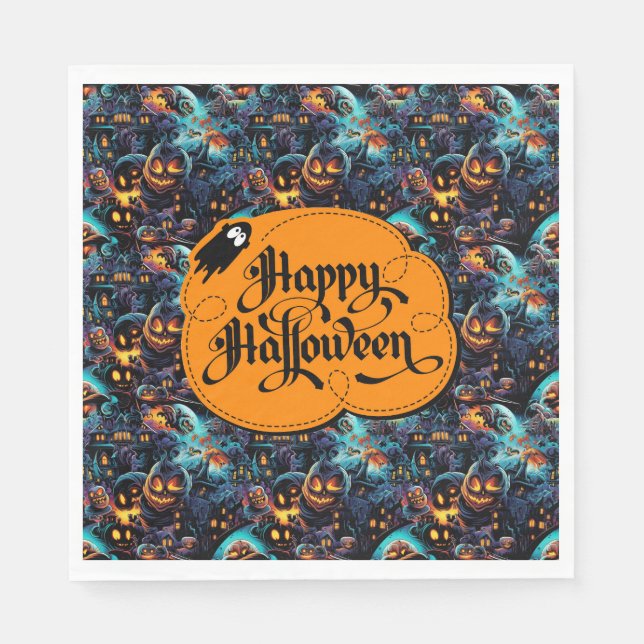 Blue Halloween  Napkin (Front)