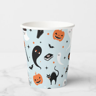 Blue Halloween Party Paper Cups