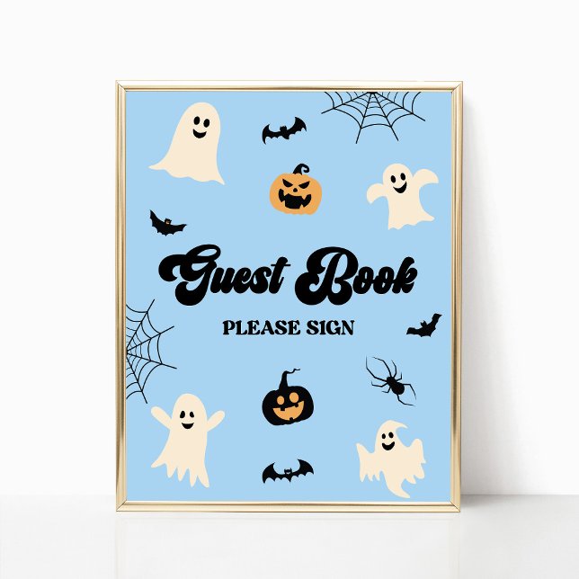 Blue Halloween Spooky Guest Book Sign (Creator Uploaded)
