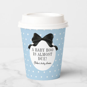 Blue Halloween Theme Baby Boo Shower Paper Cups
