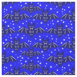 blue halloween vampire bat fangs creepy fabric