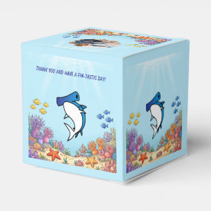 Blue Hammerhead Shark Ocean Birthday Photo Favour Box