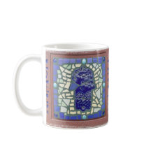 Blue Hamsa Mosaic Yellow and Green