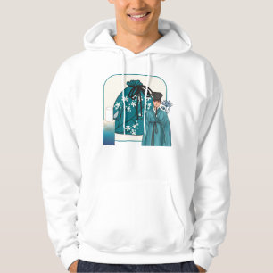 Blue Hanbok Man & Floral Lucky Bag Hoodie