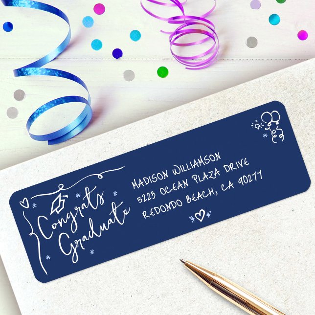 Blue Hand Drawn Doodle Style Graduation Address (Creator Uploaded)