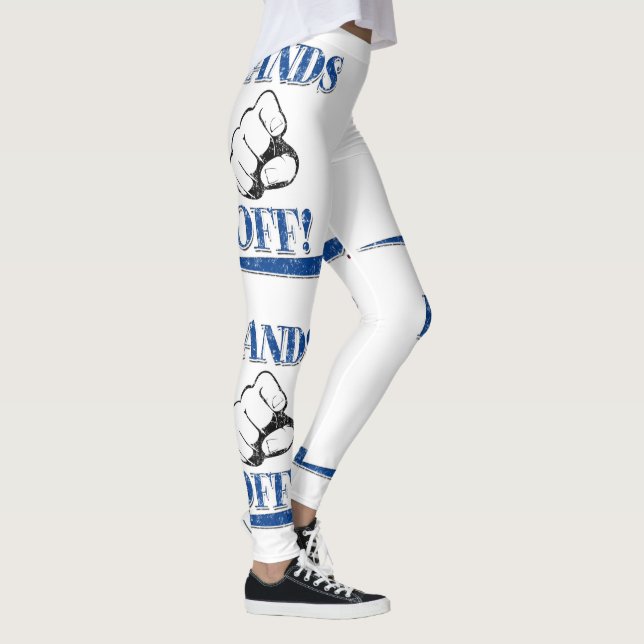 Blue Hands Off Leggings (Right)