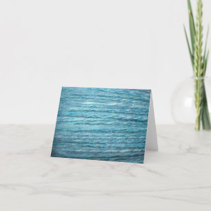 blue handspun card