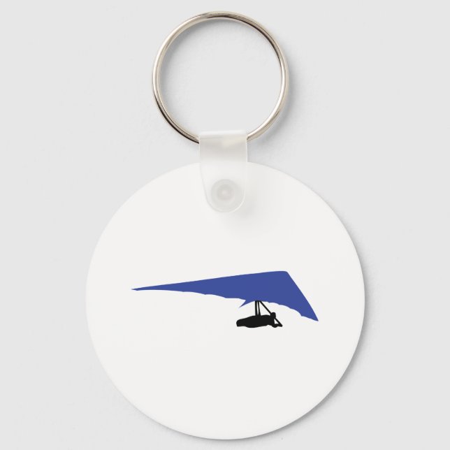 blue hang-glider icon key ring (Front)